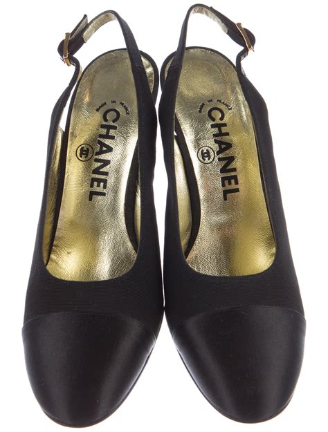 chanel cap toe pump|Chanel cap toe slingback flats.